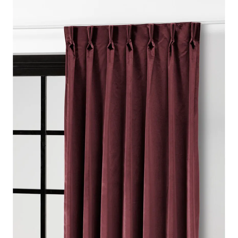 Gordijn Velours Romeo Bordeaux