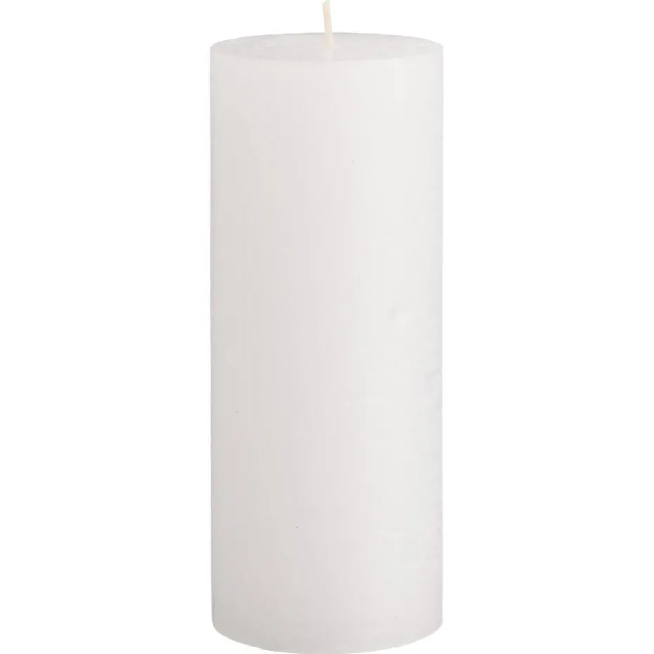 Kaars Rustiek Wit 7x17 Cm