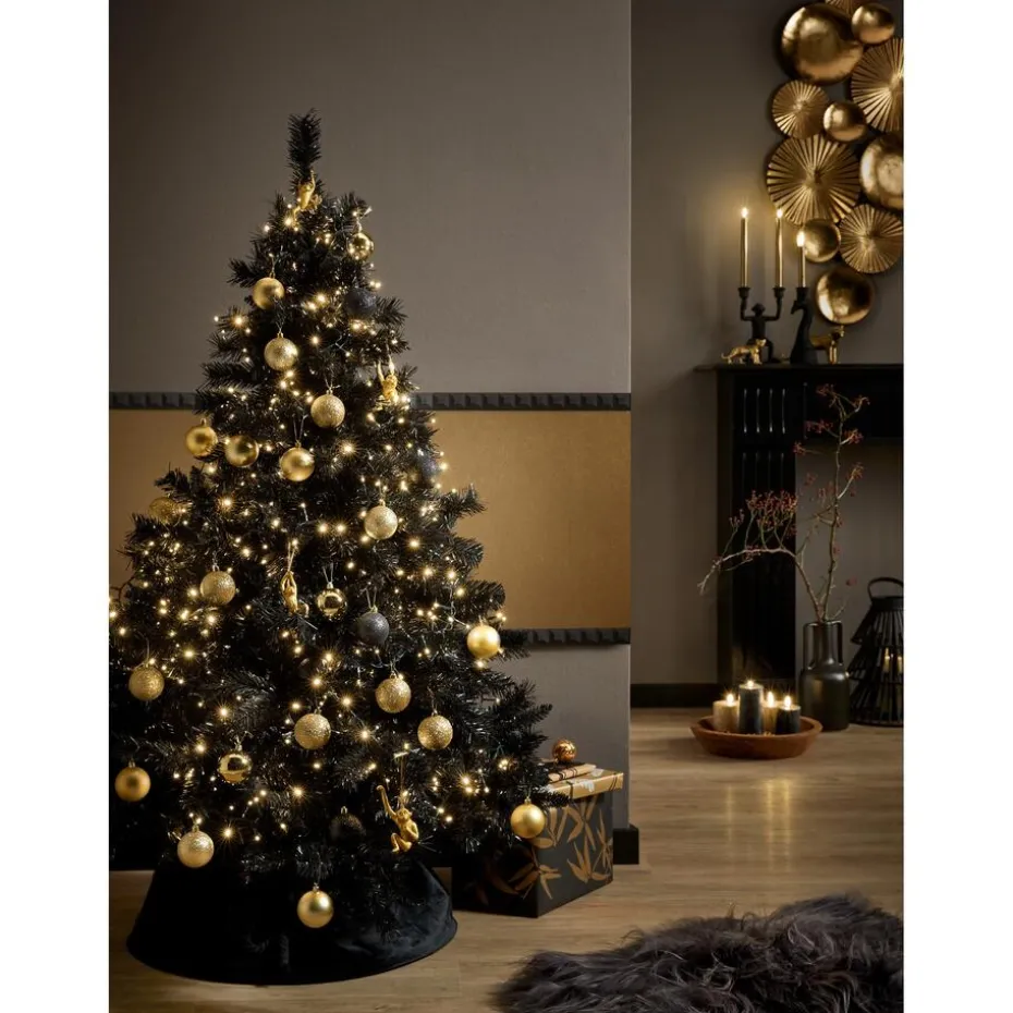 Kerstboomrok Velours Zwart