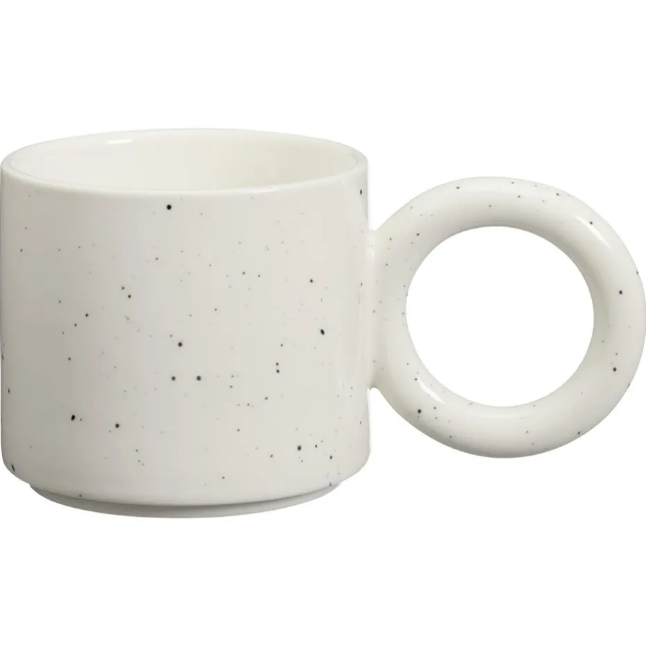 Mok Met Oor Crispen Spikkel Zwart/Wit 225ml