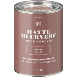 Muurverf Mat Wijn Rood 1 L