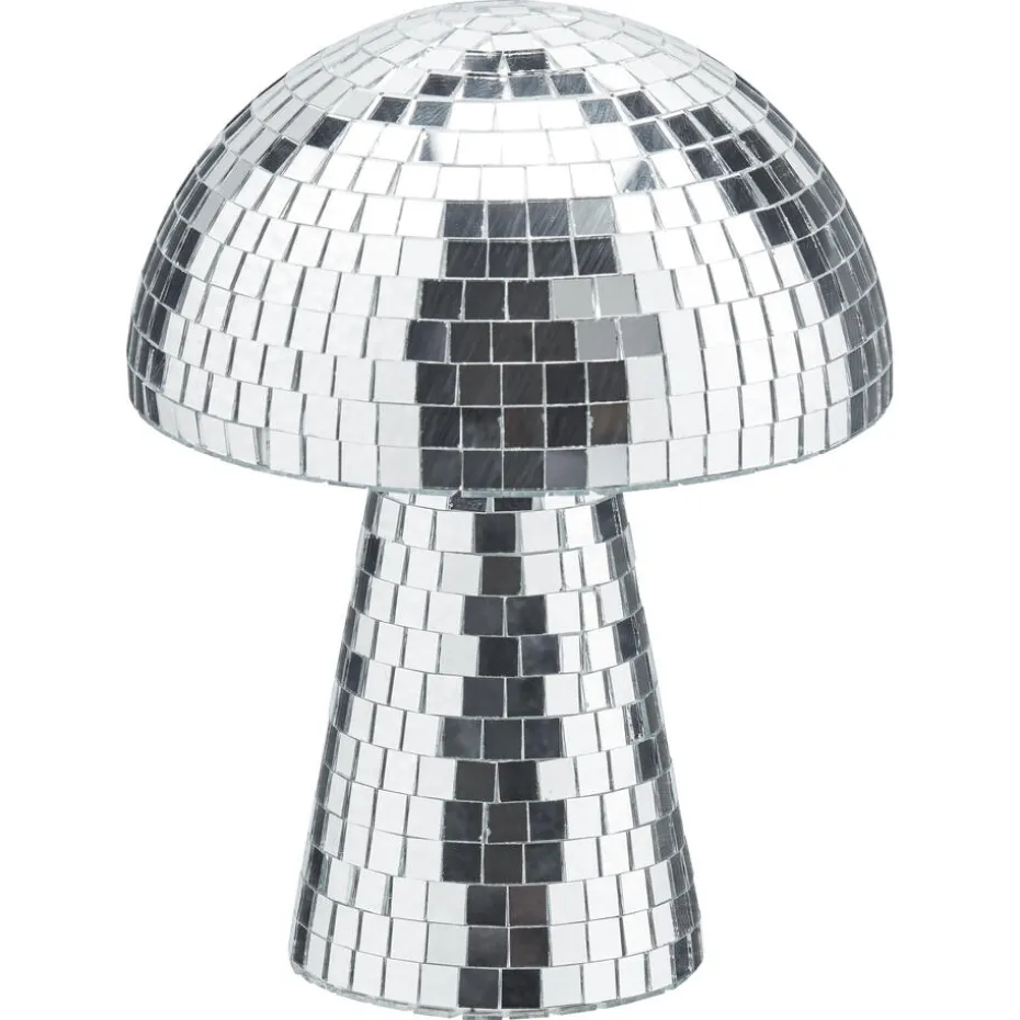 Object Paddenstoel Disco Zilver - 15x15x18 Cm