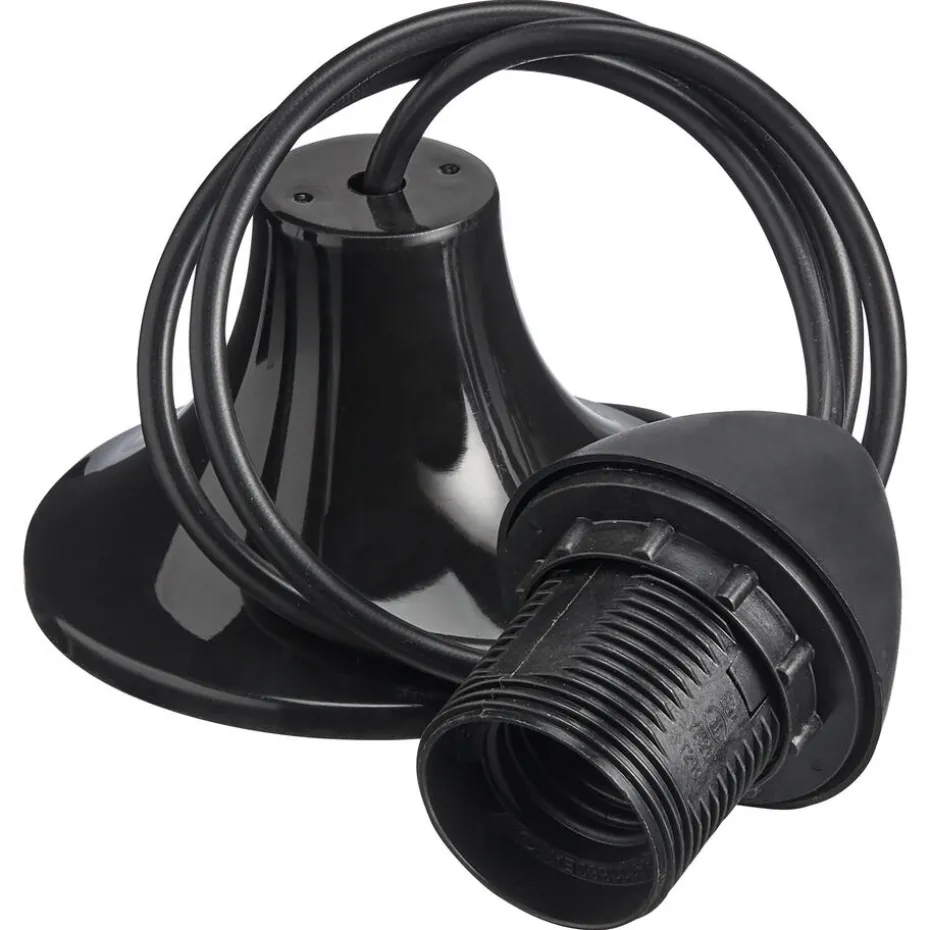 Snoerpendel E27 Zwart